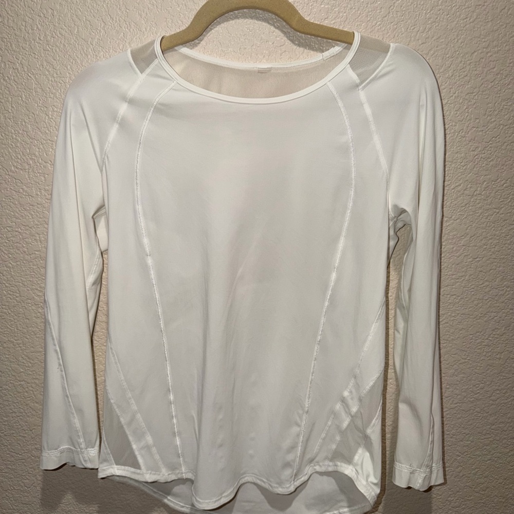 Lululemon Athletica White Long Sleeve Top